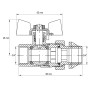 Кран з американкою 3/4" "антипротікання" Koer KR.227.W-Gi білий (KR0192)