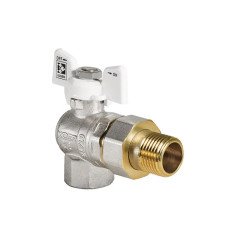 Кран з американкою 3/4" Koer KR.228.W кутовий білий (KR0100)