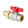 Кран з американкою Koer Extreme KE.227-20 - 3/4" ручка "метелик" червона (KR5766)