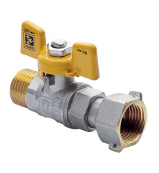 Кран с накидной гайкой 1/2" ГШБ газ Koer KR.220.G (KR0166)