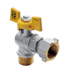 Кран с накидной гайкой 1/2" ГШБ газ угловой Koer KR.221.G (KR0168)