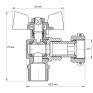 Кран з накидною гайкою 1/2" ГШМ кутовий Koer KR.221 (KR0170)