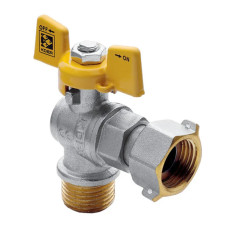 Кран с накидной гайкой 3/4" ГШБ газ угловой KOER KR.221.G (KR0169)