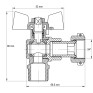 Кран с накидной гайкой 3/4" ГШБ газ угловой KOER KR.221.G (KR0169)