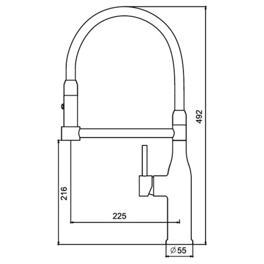 Кухонный смеситель с силиконовым изливом KOER KI-70005-02 (KR3388)