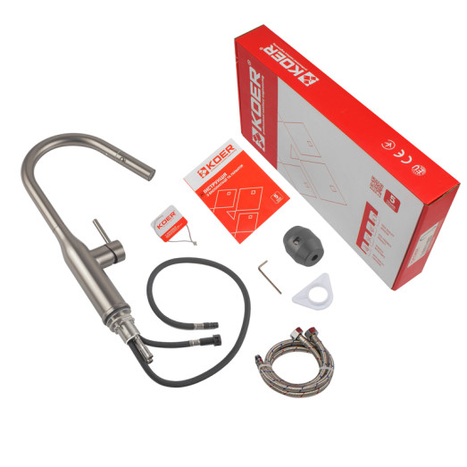 Кухонный смеситель с выдвижным изливом KOER KI-70004-07 (KR3387)