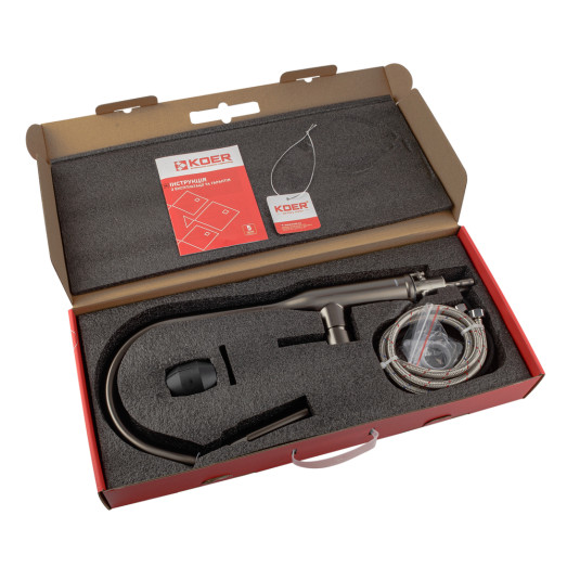 Кухонный смеситель с выдвижным изливом KOER KI-70004-07 (KR3387)