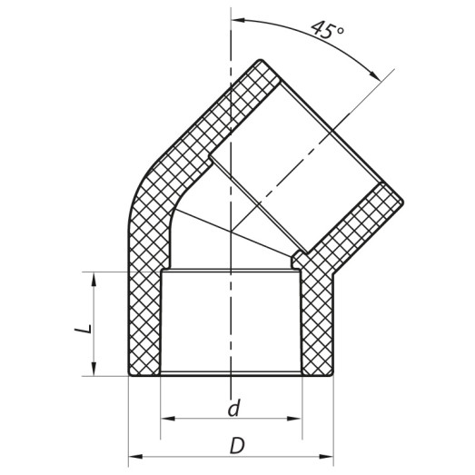 Кут ППР KOER 20х45° K0013.PRO (KP3389)