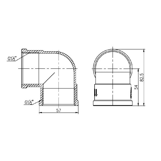 Угол SD Forte 1 1/2" ВВ SF36840
