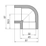 Уголок PPR Alfa Plast 32, 90° (APEL9032XXX)