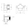 Кутик PPR Alfa Plast настінний 20х1/2" ВР (APF90W2012X)