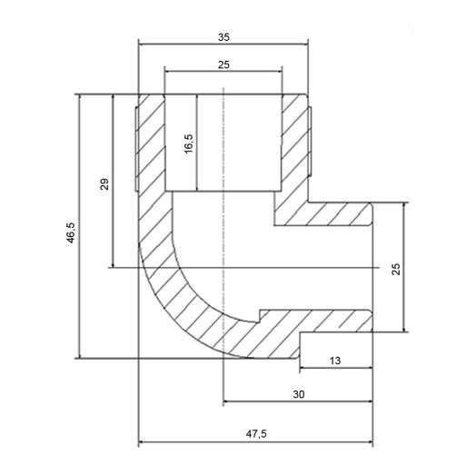 Кутик PPR Blue Ocean 25, 90° ВЗ (BO90EI25XXXXX)