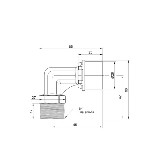 Кутик прес Icma 26х3/4" ЗР №404 (81404AEGP06)