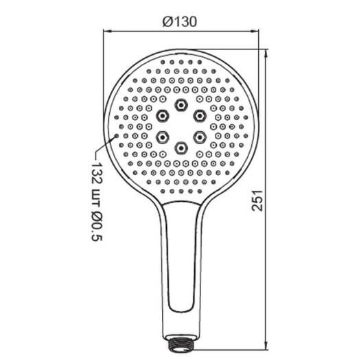 Лійка для душу Koer KP-0401-05 (3 функції) (KR4981)
