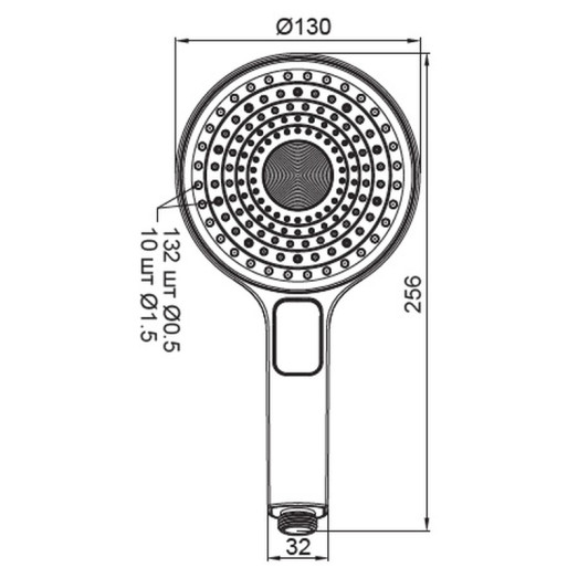 Лійка для душу Koer KP-0403-03 (3 функції) (KR4995)