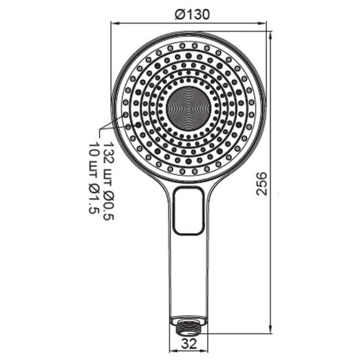 Лійка для душу Koer KP-0403-07 (3 функції) (KR4997)