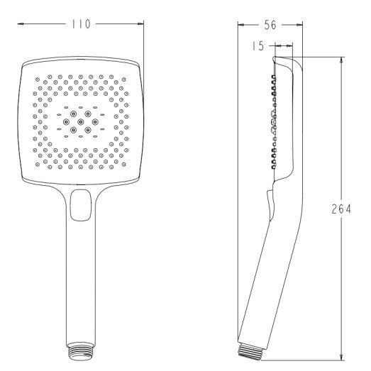 Лейка для душа Koer KP-0409-01 4 функции (цвет хром) (KR5413)