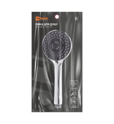 Лійка для душу масажна FADO кругла матова чорна (AKS113B)