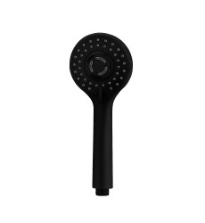 Лейка душевая массажная FADO круглая матовая черная (AKS113B)