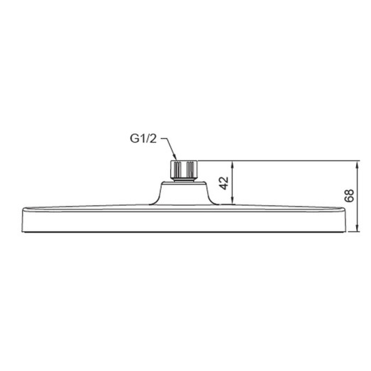 Лійка для душу стельова Koer KP-0402-01-OH 310x200мм (KR4984)