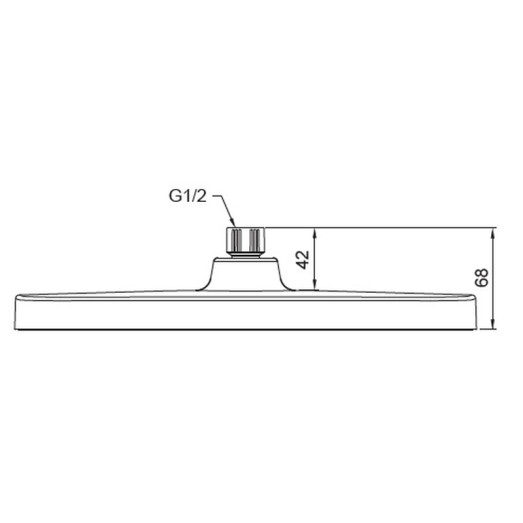 Лійка для душу стельова Koer KP-0402-05-OH 310x200мм (KR4986)