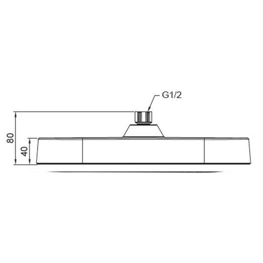 Лійка для душу стельова Koer KP-0404-01-OH 325x200мм (KR5000)