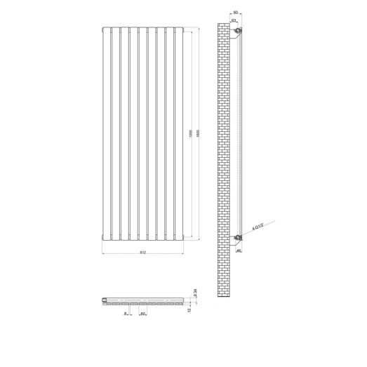 Радиатор трубчатый ARTTIDESIGN Livorno 9/1600/612/50 вертикальный черный матовый (LV.9.160.61.5.B) Радиатор трубчатый ARTTIDESIGN Livorno 9/1600/612/50 вертикальный черный матовый (LV.9.160.61.5.B)