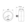 Манометр аксіальний KOER KM.611A 63мм (0-6 bar) 1/4''-1/2'' (KR2901)