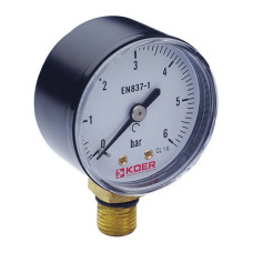 Манометр радиальный (KOER KM.502R) D=50мм (0-6 bar) 1/4'' (KR0208)