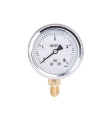 Манометр глицериновый Thermo Alliance Forte 63 мм 1/4" с нижним подключением 0-16 бар (TAF170G16B)