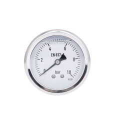 Манометр глицериновый Thermo Alliance Forte 63 мм 1/4" с задним подключением 0-10 бар (TAF171G10B)