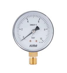 Манометр Icma 1/4" 0-10 бар нижнее подключение №244 (91244AB10)