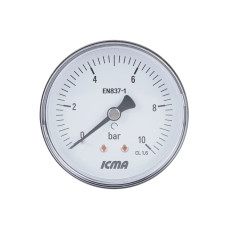 Манометр Icma 1/4" 0-10 бар заднее подключение №243 (91243AB10)