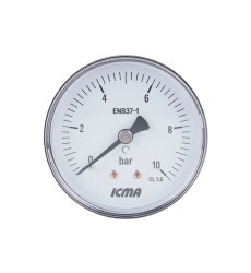 Манометр Icma 1/4" 0-10 бар заднее подключение №243 (91243AB10)