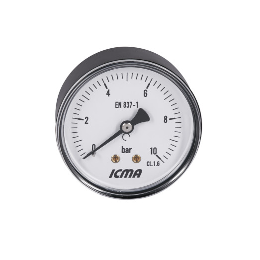 Манометр Icma 1/4" 0-10 бар заднее подключение №243 (91243AB10)