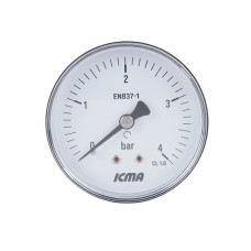 Манометр Icma 1/4" 0-4 бар заднее подключение №243 (91243AB04)