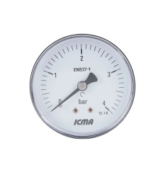 Манометр Icma 1/4" 0-4 бар заднее подключение №243 (91243AB04)