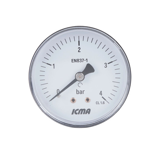 Манометр Icma 1/4" 0-4 бар заднее подключение №243 (91243AB04)