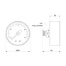 Манометр Icma 1/4" 0-4 бар заднее подключение №243 (91243AB04)