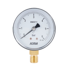 Манометр Icma 1/4" 0-6 бар нижнее подключение №244 (91244AB06)