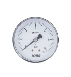 Манометр Icma 1/4" 0-6 бар заднее подключение №243 (91243AB06)