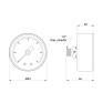 Манометр Icma 1/4" 0-6 бар заднее подключение №243 (91243AB06)
