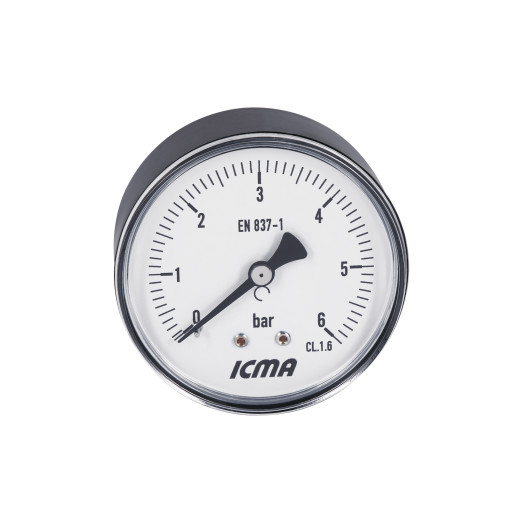 Манометр Icma 1/4" 0-6 бар заднее подключение №243 (91243AB06)