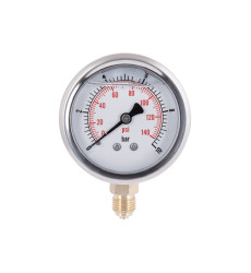 Манометр с глицерином Thermo Alliance Forte 10 бар 1/4" нижнее подключение (TAF170G10B)