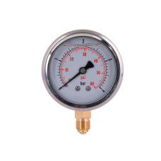 Манометр с глицерином Thermo Alliance Forte 4 бар 1/4" нижнее подключение (TAF170G4B)