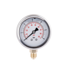 Манометр с глицерином Thermo Alliance Forte 6 бар 1/4" нижнее подключение (TAF170G6B)