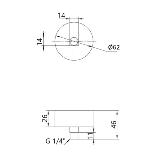 Манометр с глицерином Thermo Alliance Forte 6 бар 1/4" нижнее подключение (TAF170G6B)