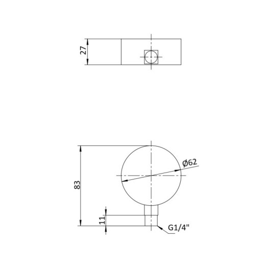 Манометр с глицерином Thermo Alliance Forte 6 бар 1/4" заднее подключение (TAF171G6B)