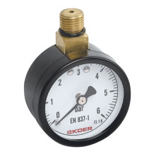 Манометр радиальный KOER KM.630R 1/4'' (D 50мм 0-6 bar, резьба сверху корпуса) (KR4762)