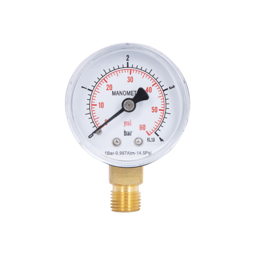 Манометр Thermo Alliance Standart 50 мм 1/4" нижнее подключение (SD1704B)